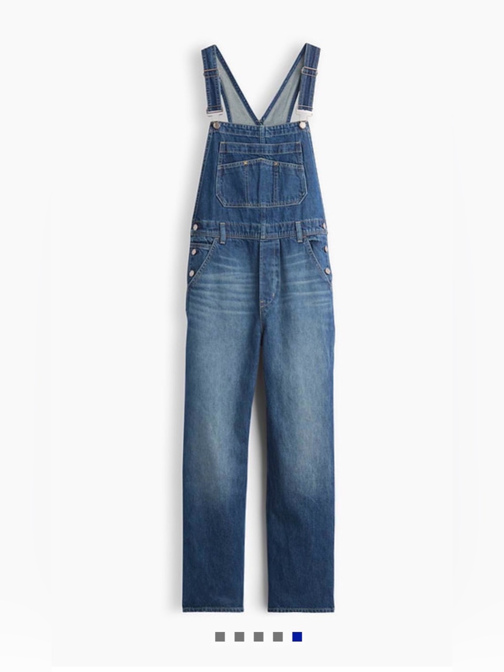 GAP Woman’s Blue Straight-Leg Denim Overalls